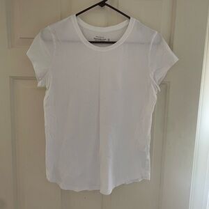 Abercrombie & Fitch M White Fitted Short Sleeve T-Shirt